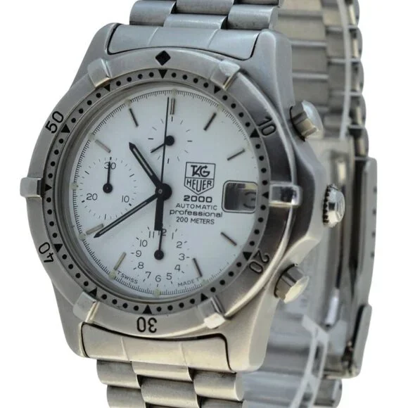 RARE Men's 38mm Tag Heuer 2000 Series Auto Stainless Steel LWO 283 Watch 162.206